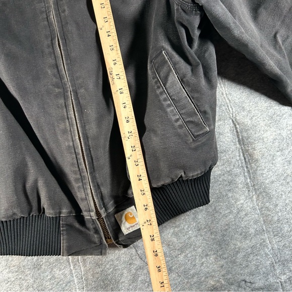 Vintage Carhartt Jacket Mens XL Black Detroit Santa Fe Duck Canvas 90s USA Made - Picture 5 of 8